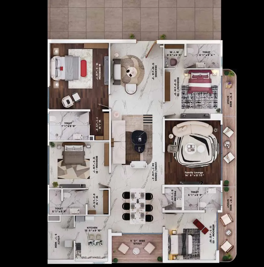 Rise with 9 — Bedrooms